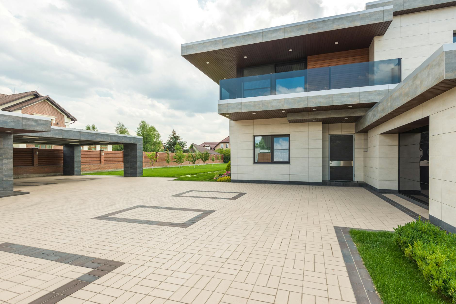Modern single-family home exterior showing residential property with equity potential