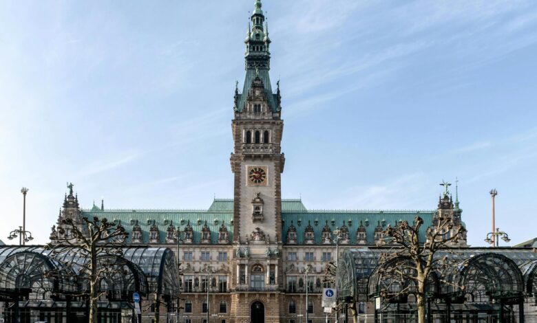 Modern city hall building where municipal ID cards are typically issued and administered