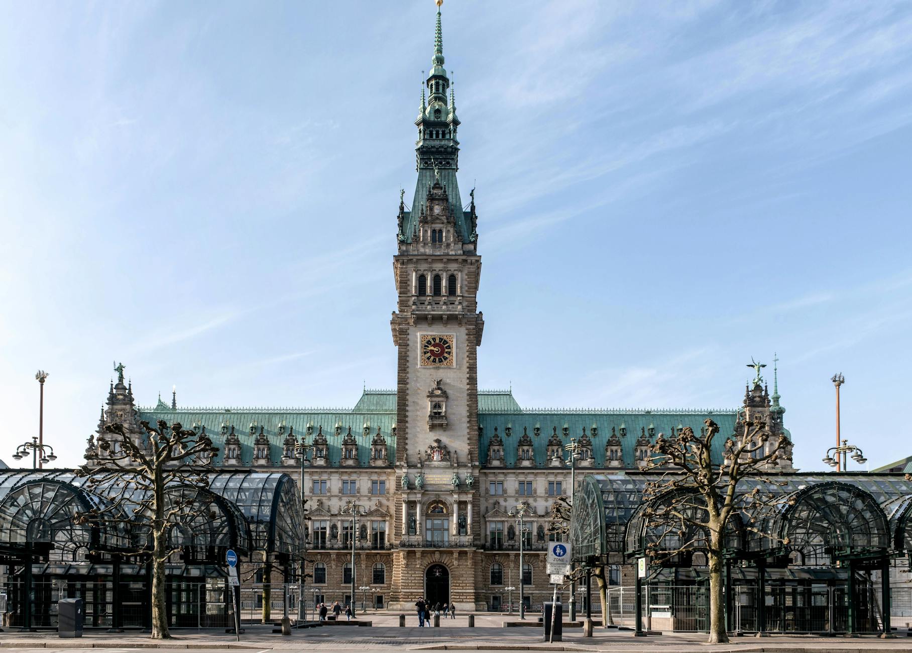 Modern city hall building where municipal ID cards are typically issued and administered