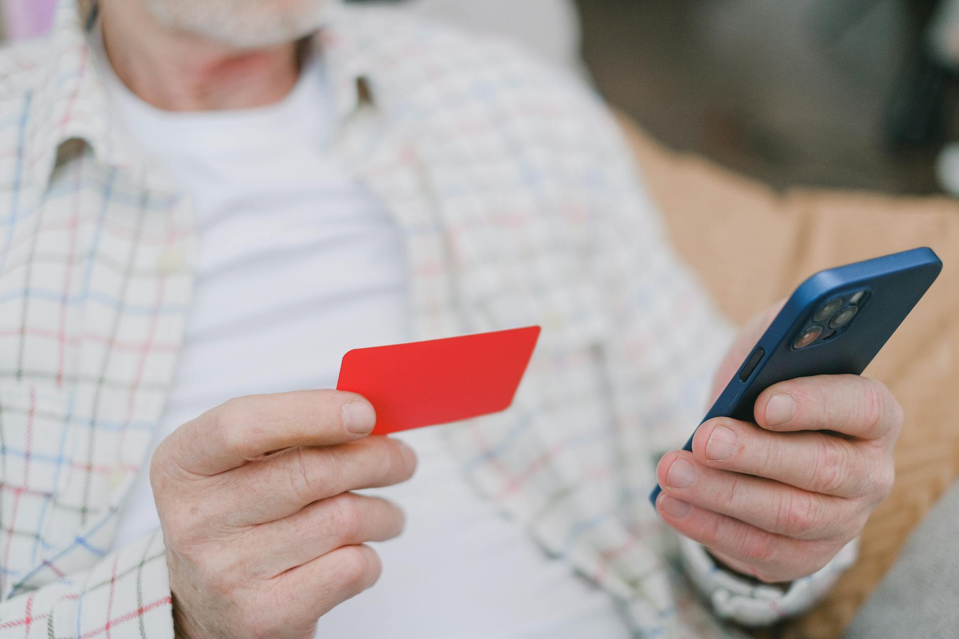 Person using mobile phone for digital payment transaction
