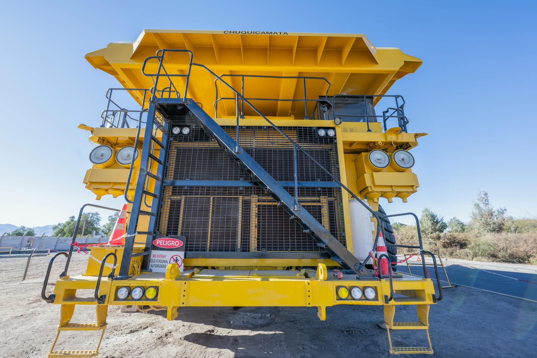 Large industrial mining equipment and machinery at extraction site