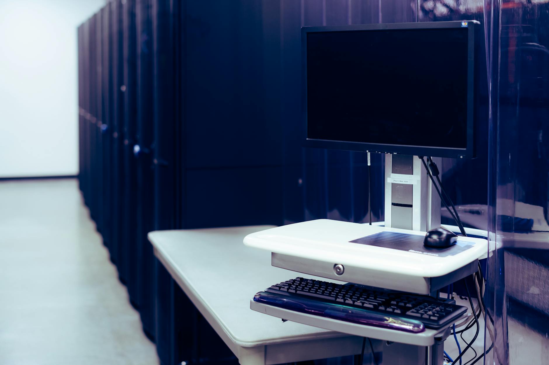 Server room with cryptocurrency custody technology infrastructure used by regional banks