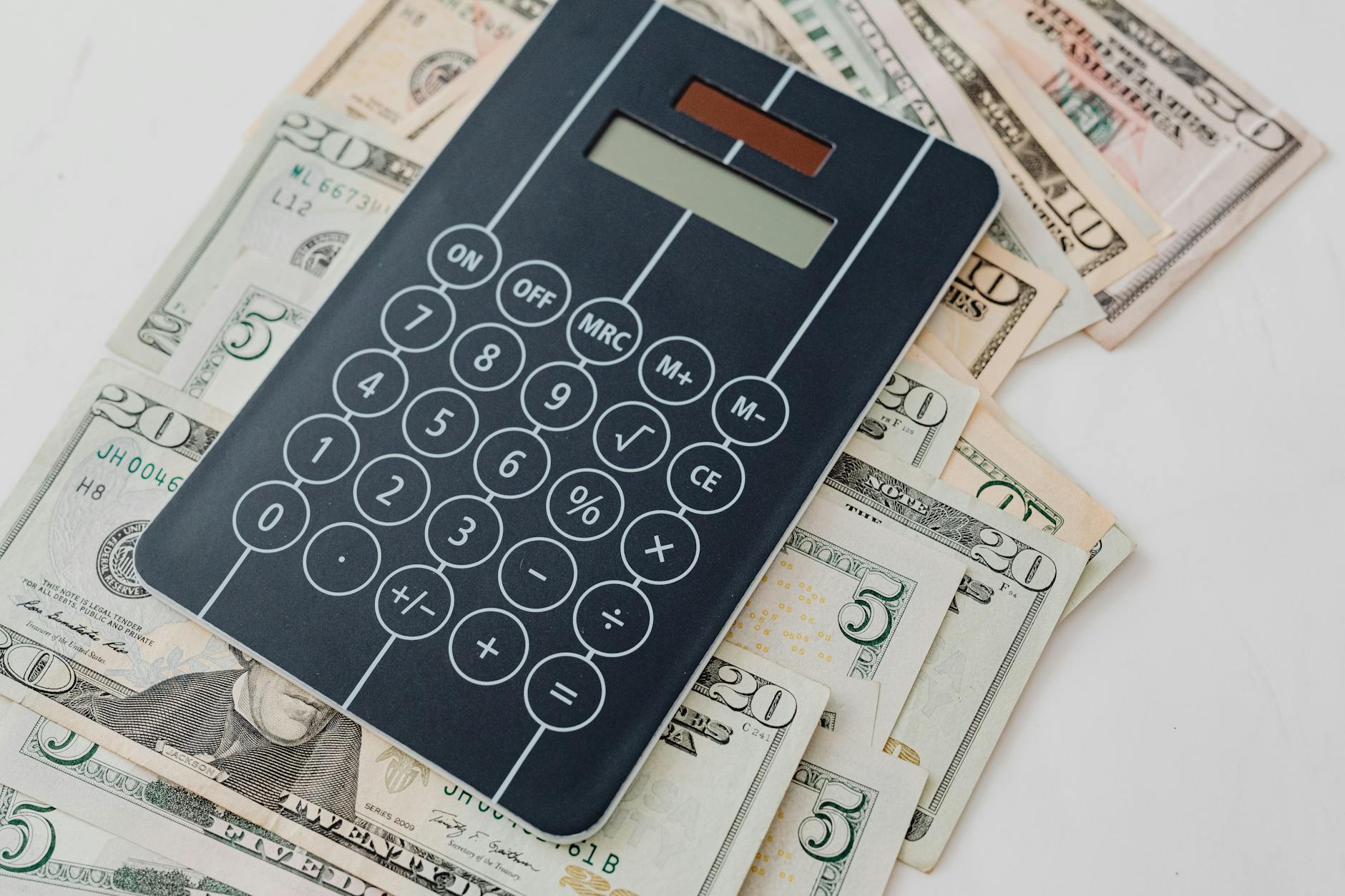 Calculator and financial documents showing budget planning and cost analysis