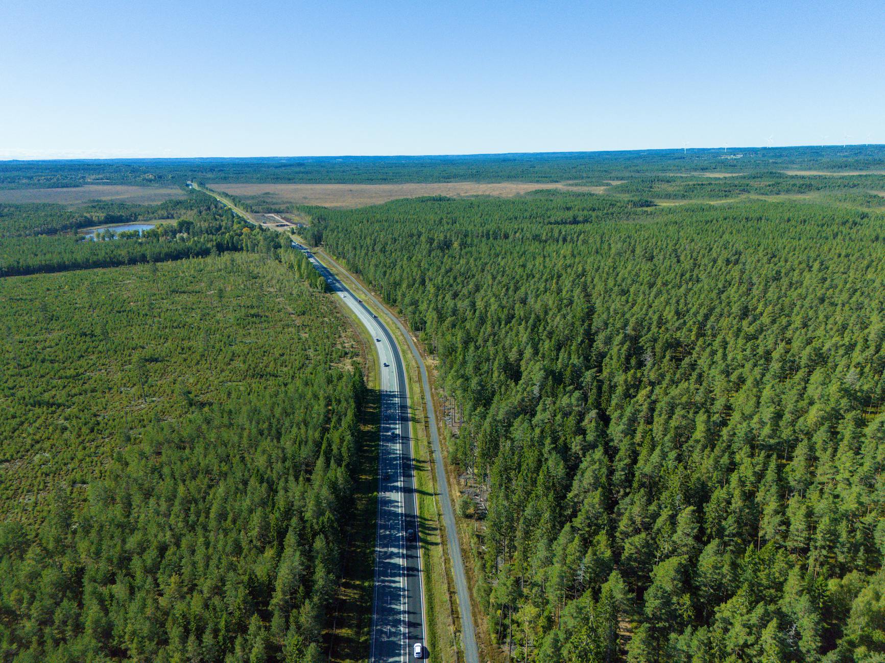 Aerial view of vast Canadian wilderness showing the scale of available land for private estates
