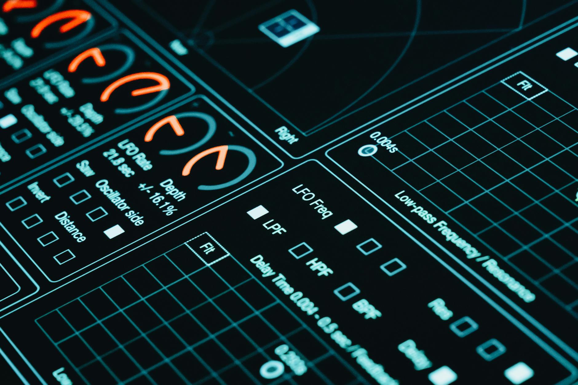 Digital dashboard displaying colorful data visualization charts and analytics on a large screen monitor