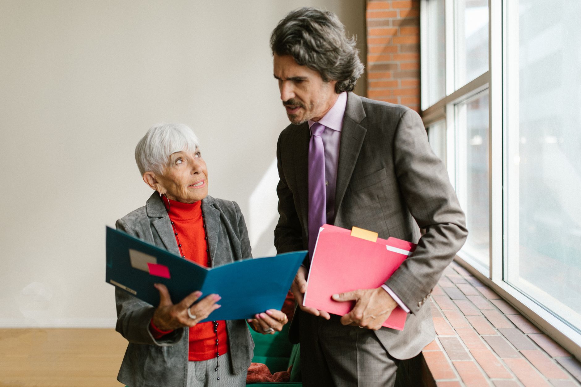 Professional financial office setting representing institutional pension fund management