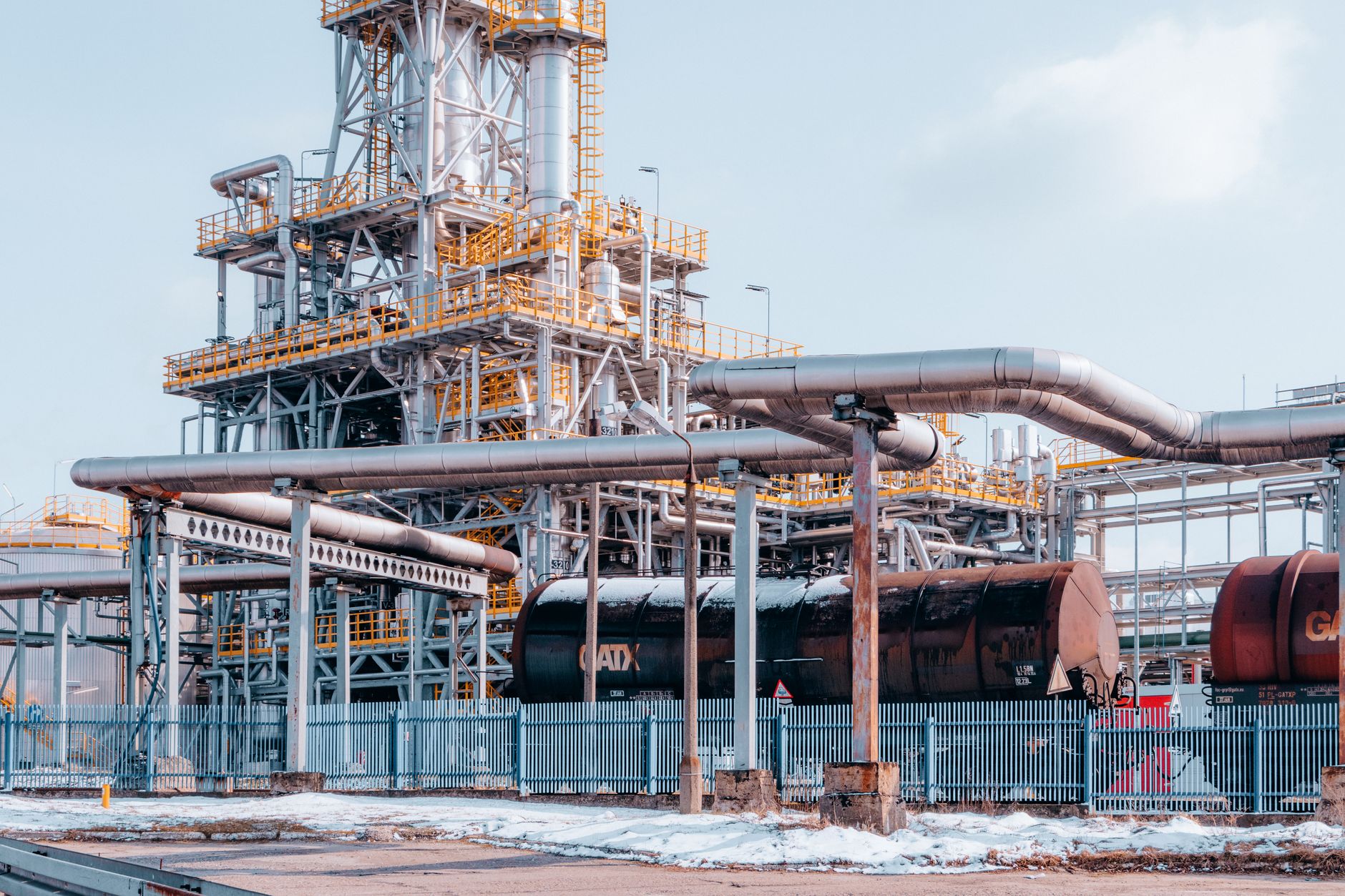 Industrial energy pipeline infrastructure in a natural gas production facility