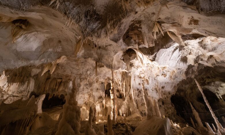 Large underground salt cavern used for natural gas storage infrastructure