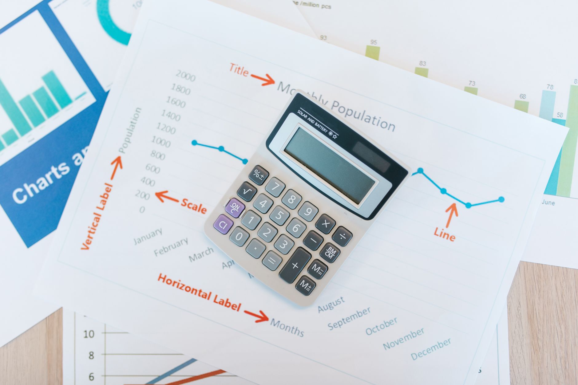 Financial analyst reviewing energy investment charts on a desktop monitor